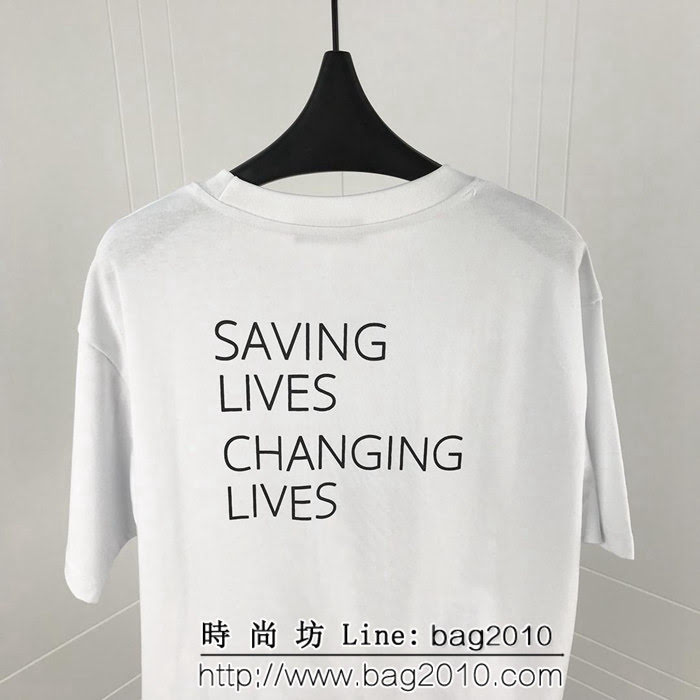 BALENCIAGA巴黎世家 新款 世界糧食計畫署 白色T恤 情侶款 ydi1384